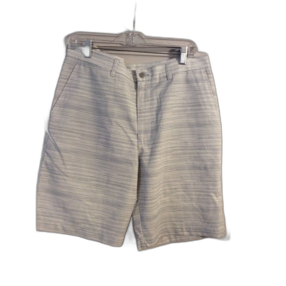 New NWT PGA Tour Mens Golf Shorts Stretch Size 34 Gray Blue Soft Stripes